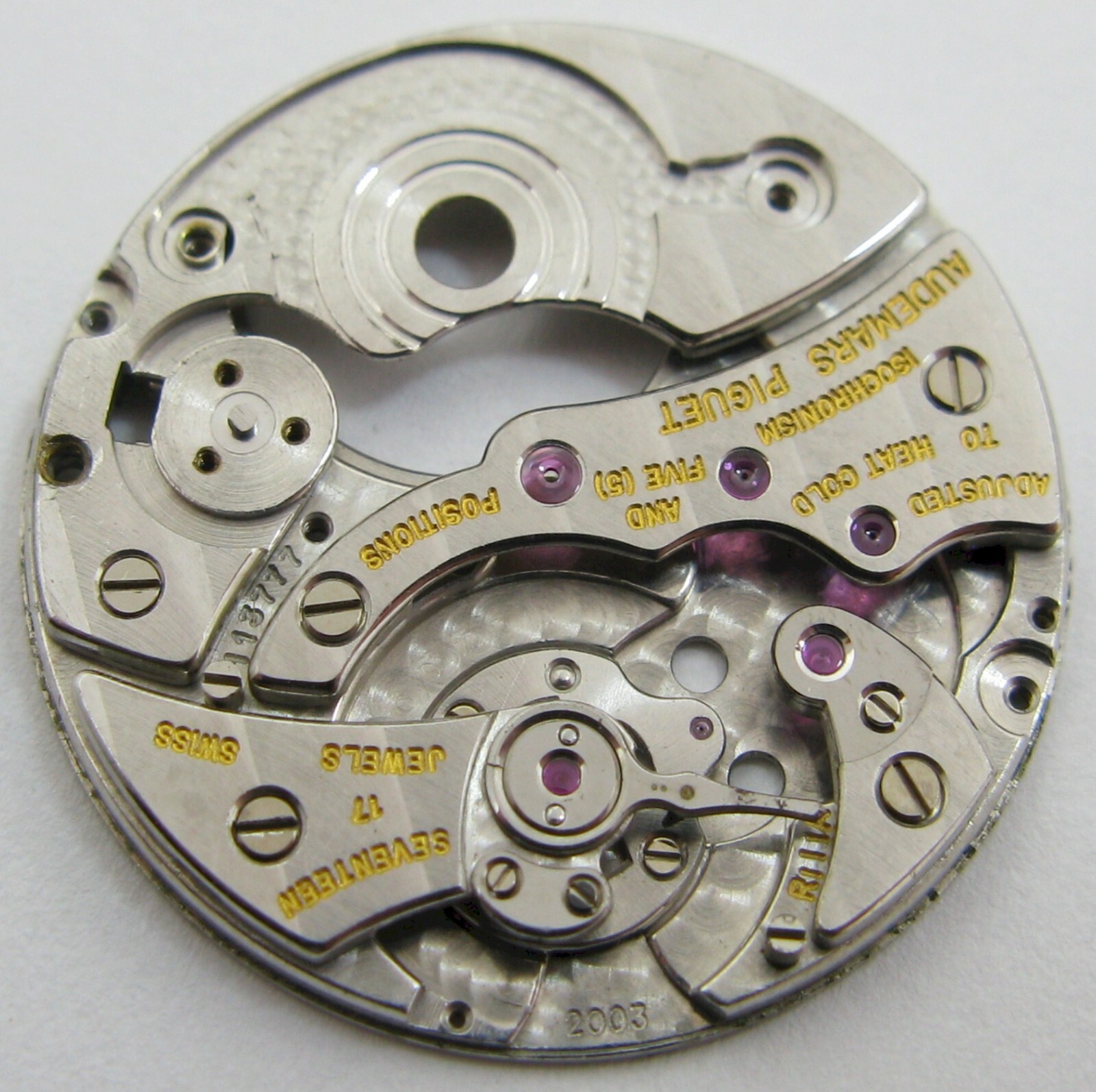 Audemars Piguet 2003 Vacheron C. 1003 part: main plate + bridges * broken screw