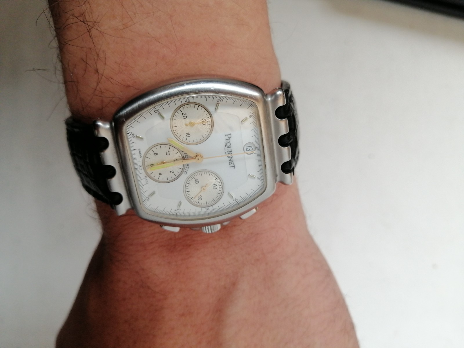 SERVICED Vintage Pequignet Chrono 37 Jewels ETA 2894-2 Swiss Automatic Men Watch