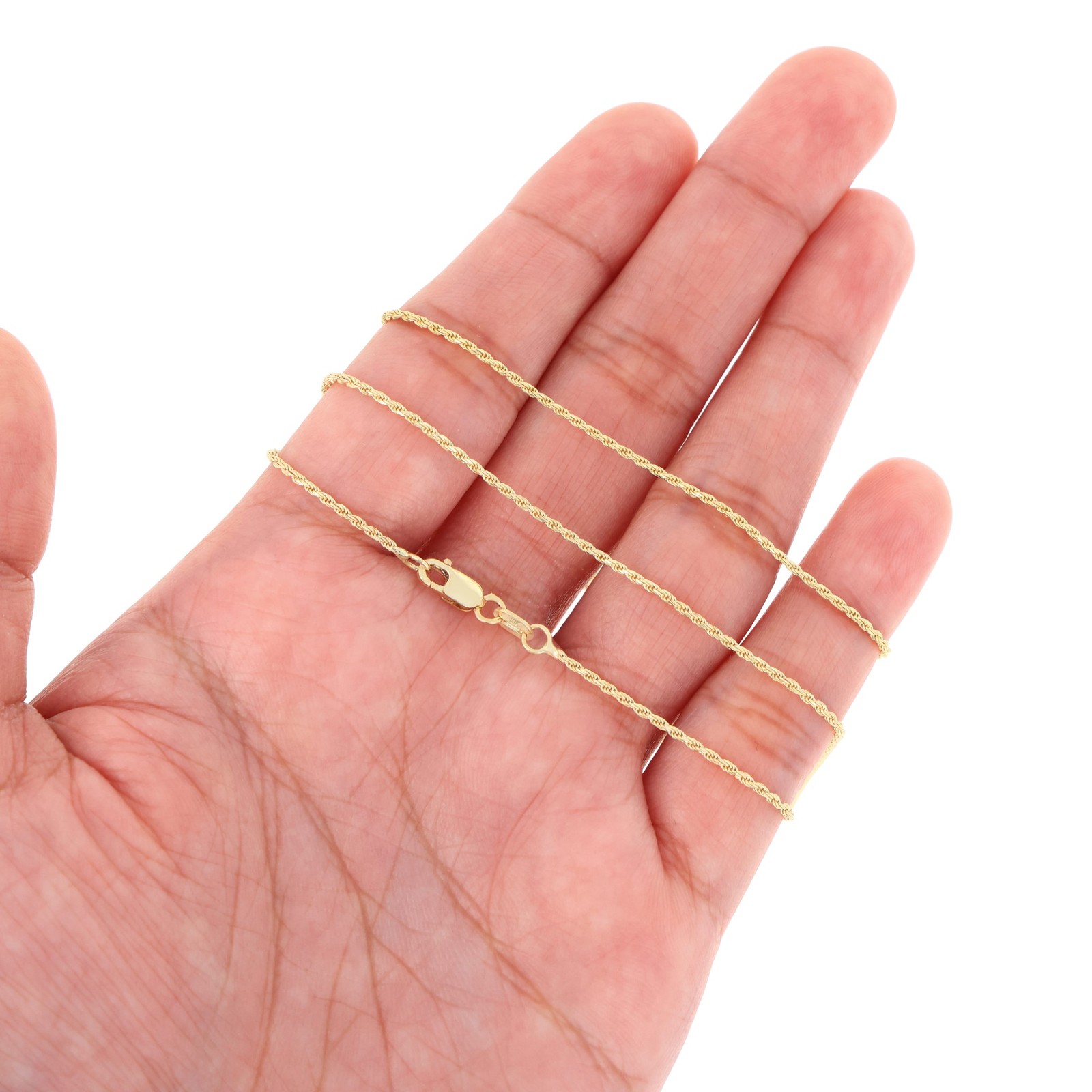 10K Yellow Gold 1mm-8mm Solid Diamond Cut Rope Chain Bracelet 7″ 7.5″ 8″ 8.5″ 9″