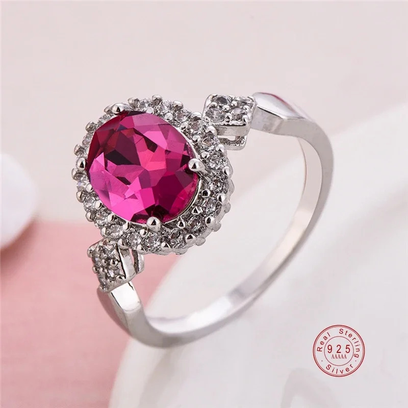 Stackable Ring 925 Sterling Silver Round Black Zircon Tension Mount Jewelry