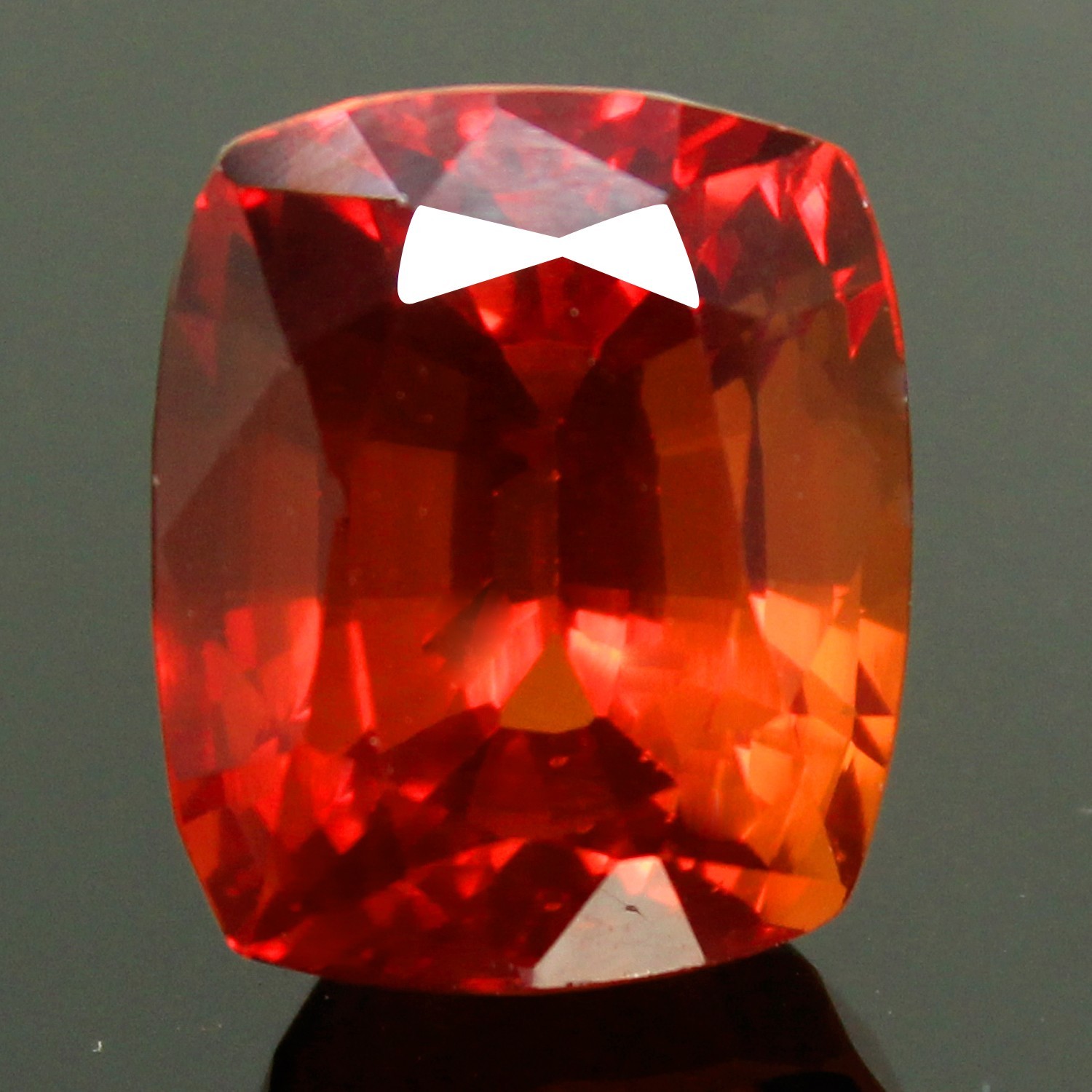 Natural 11.65 Ct Certified Brazil Mandarin Tourmaline 13×11 MM Cushion Gemstone