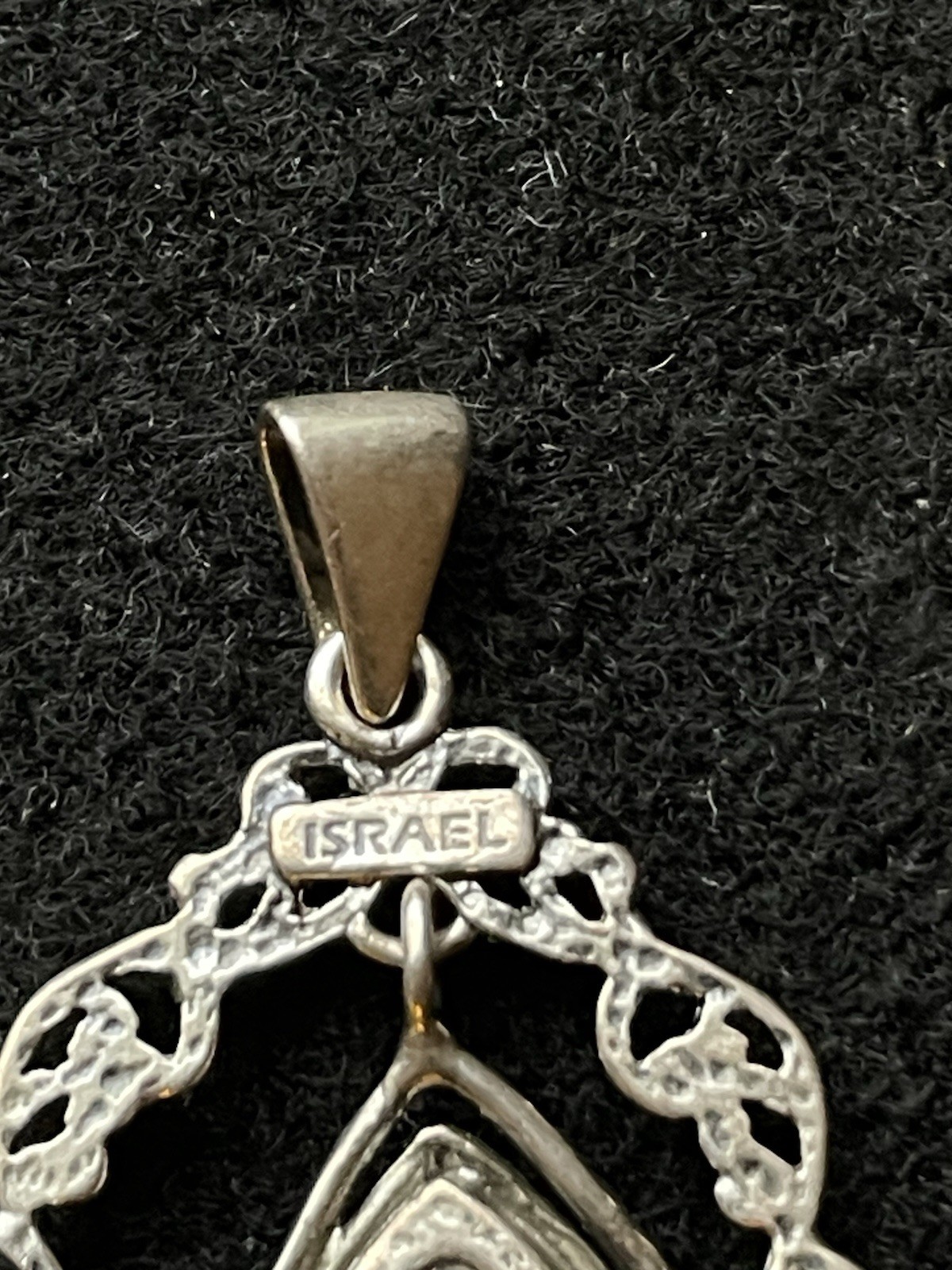 Paz Creations Sterling Silver & Amethyst Pendant Marked PZ 925