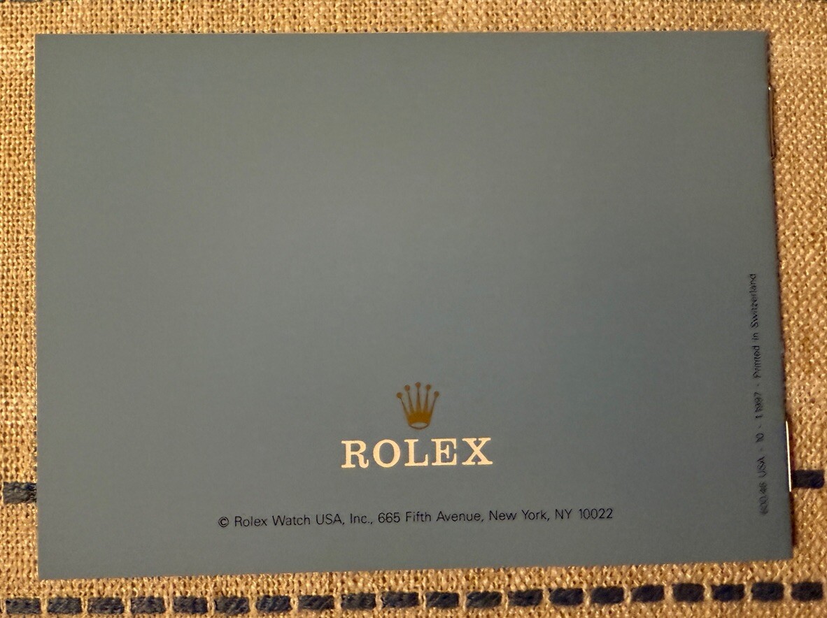 Vintage 1997 Rolex Yacht-Master Manual Booklet 69623 16628 68628 NOS!