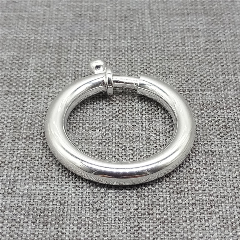 925 Sterling Silver Plain Spring Ring Clasp 20mm for Bracelet Necklace