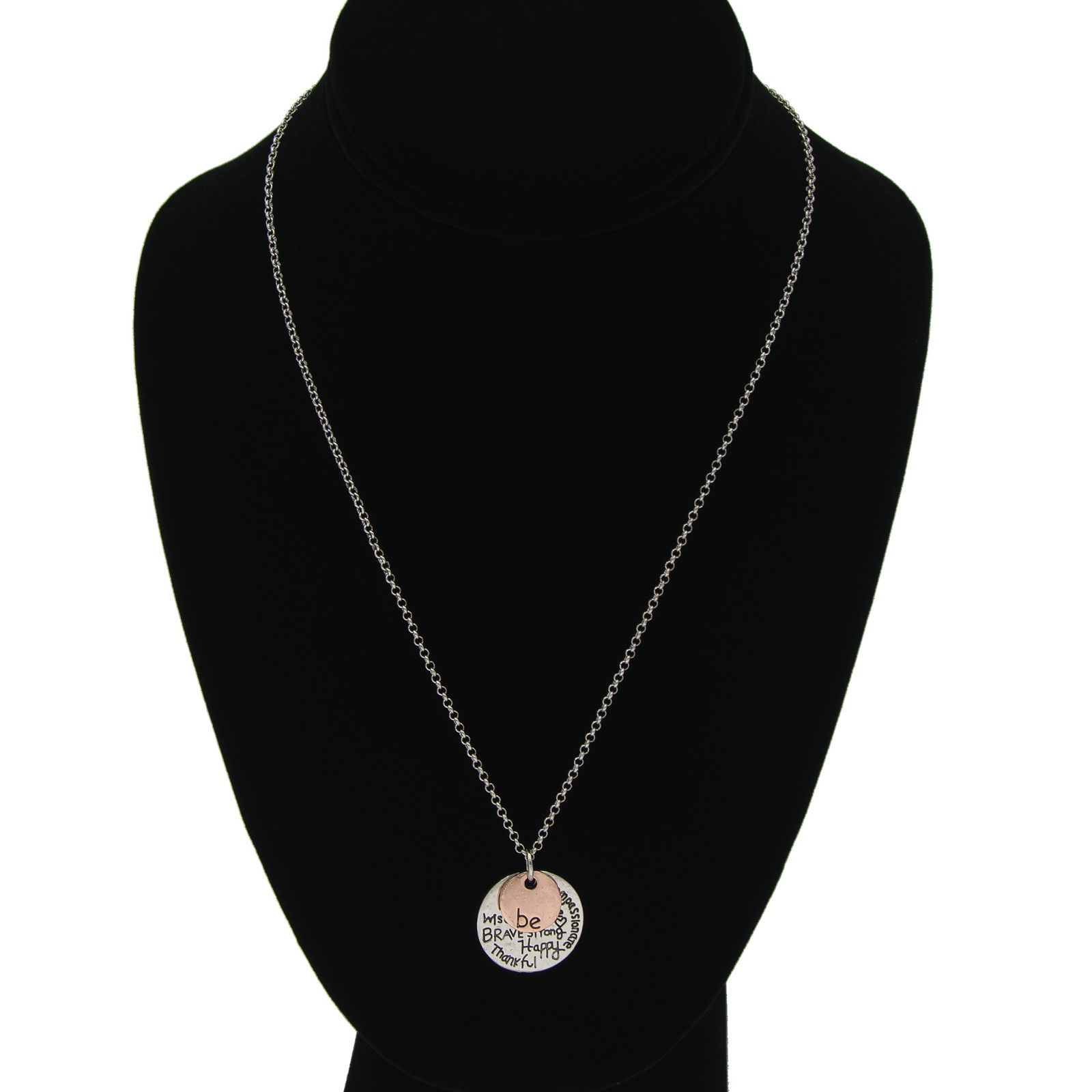 Glam & Glow “Be Kind, Brave, Compassionate” Charm Bracelet and Necklace Set