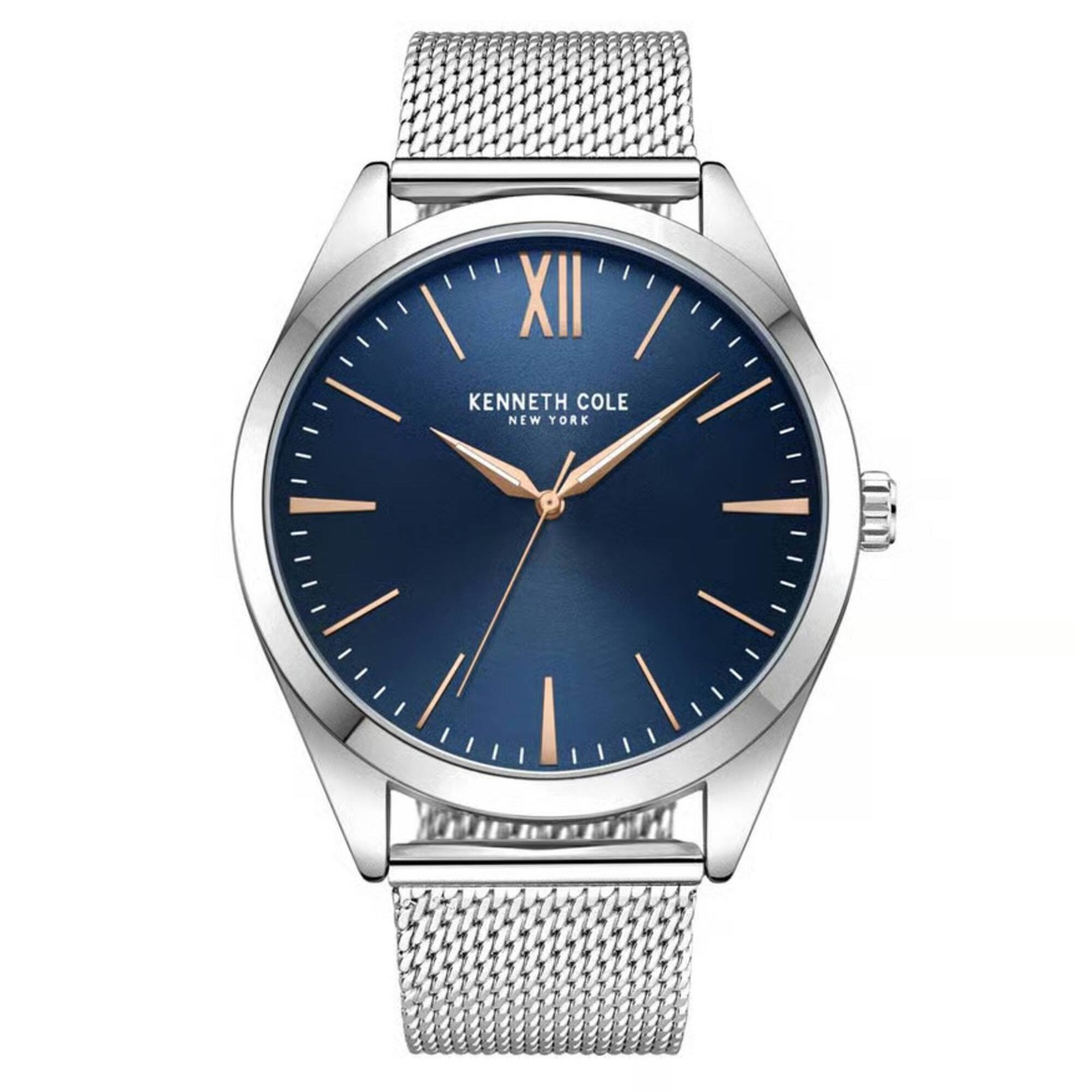 Kenneth Cole Men’s Watch Blue Dial Stainless Steel Mesh Bracelet KCWGG7002104