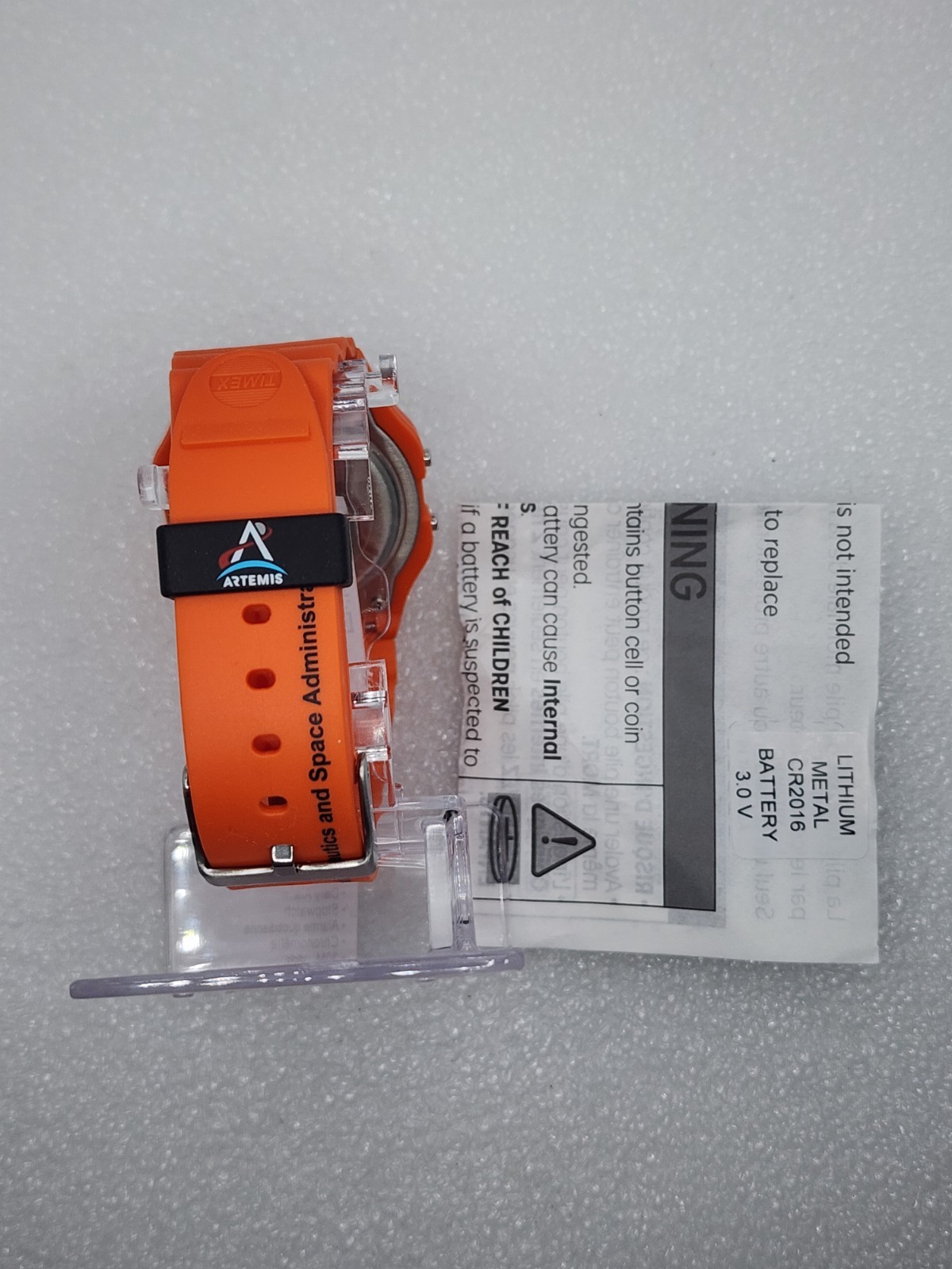 Timex x NASA Artemis Lunar Orange 36mm TW2Y13300 Digital Indiglo Space SAR Watch