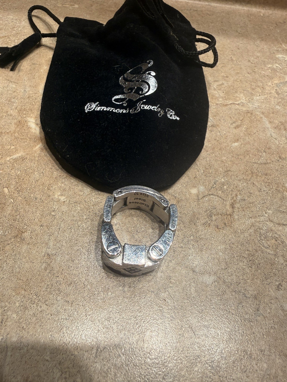 Russell simmons jewelry co Argyle Style link ring/ Diamonds/ MENS size 10/ VIDEO