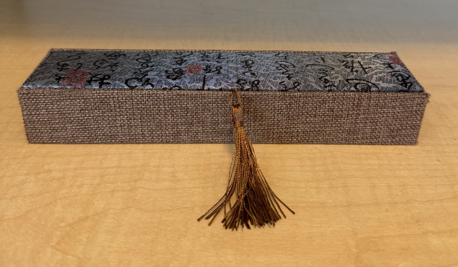 Tassel Pendant Jewelry Gift Chinese Style Silk And Linen Display Box