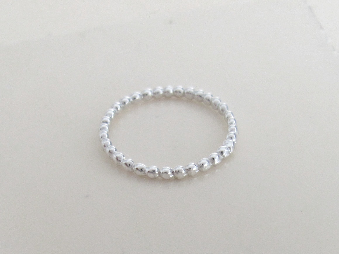 Sterling Silver beaded band ring or toe ring size varies 1 – 3