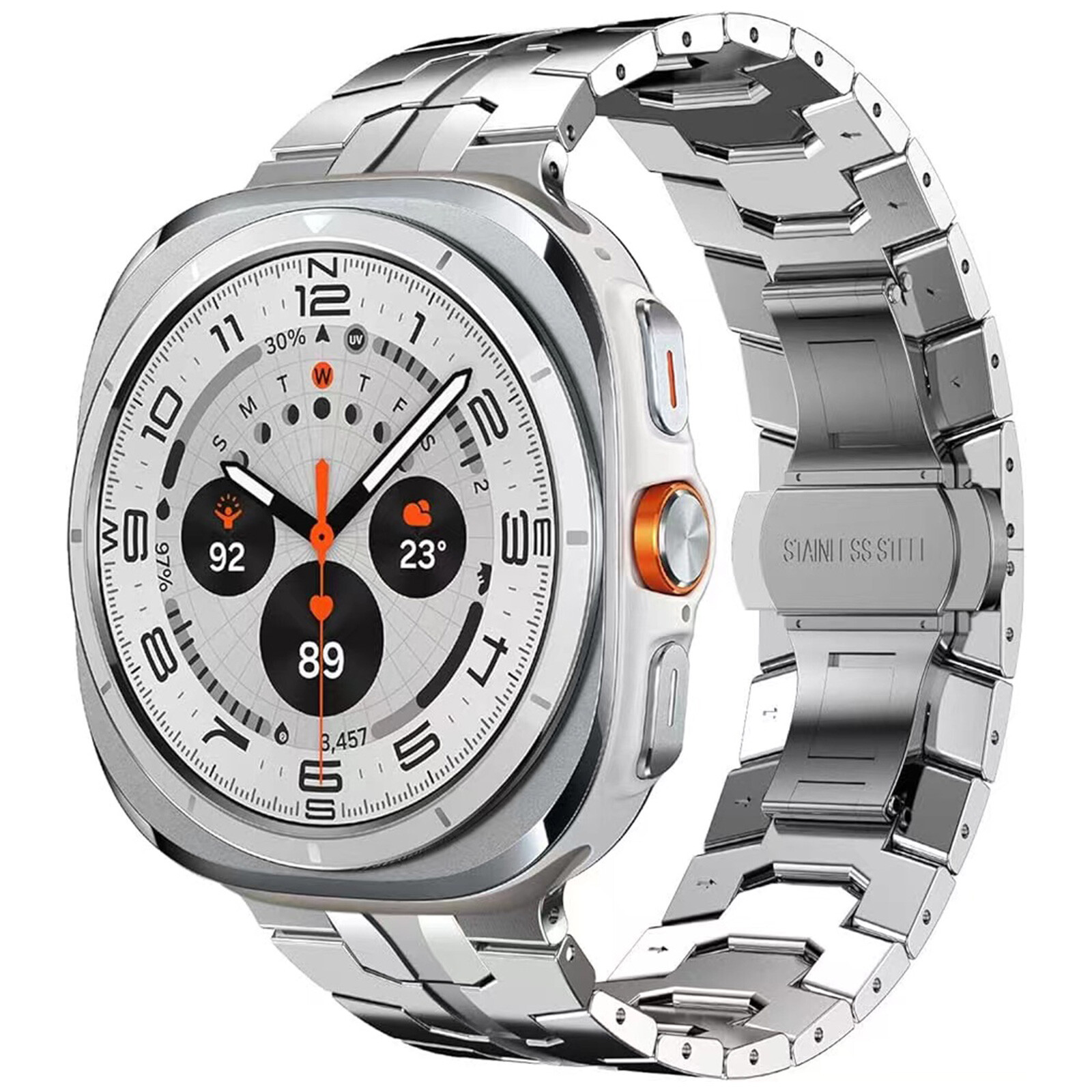 Fashion Business Stainless Steel Band For Samsung Galaxy Watch 7 Ultra Band 47mm
