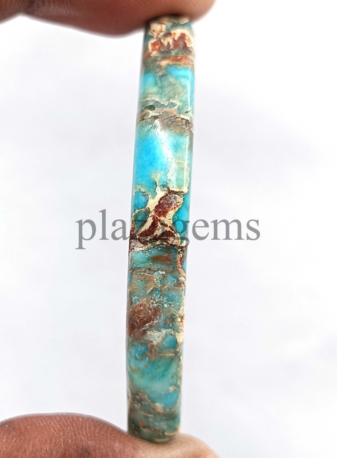 40CT NATURAL BLUE TURQUOISE SLAB ROUGH CERTIFIED LOOSE GEMSTONE 5ARJ