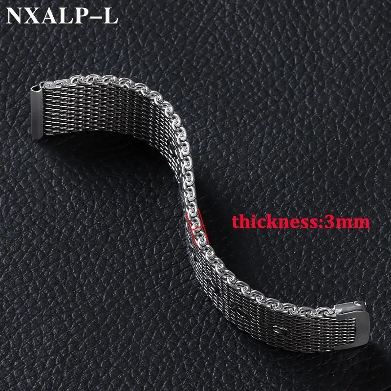 Milanese Stainless Steel Watch Strap Men’s Quality Mesh Metal Band 18 20 22 24mm