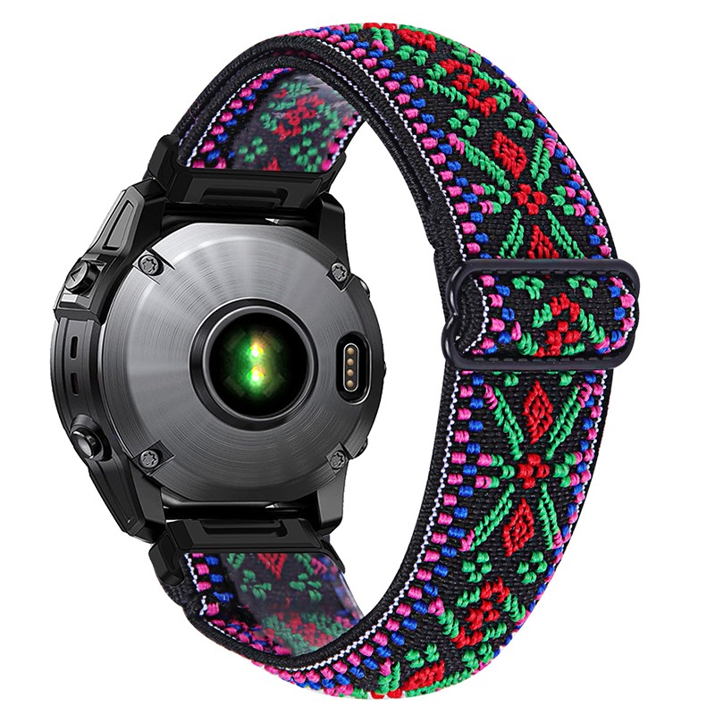 26MM Woven Nylon Elastic Strap Band For Garmin Fenix 7X/6X/5X/3 Pro instinct 2x