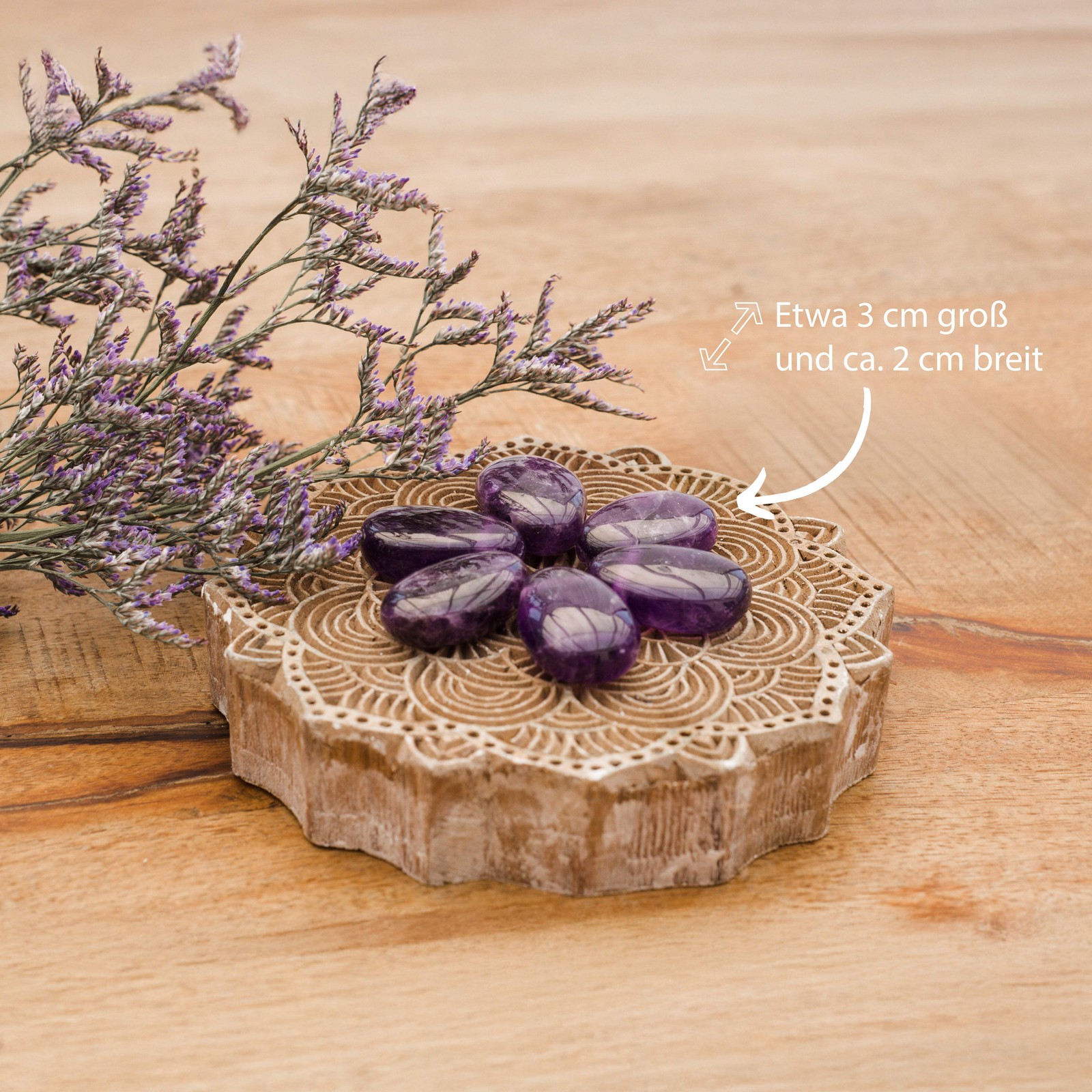 Amethyst Drop Pendant with Cotton Band Drilled | Gemstone Jewellery