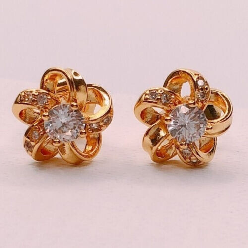 18k Gold Diamond Earrings New Free UK Delivery New