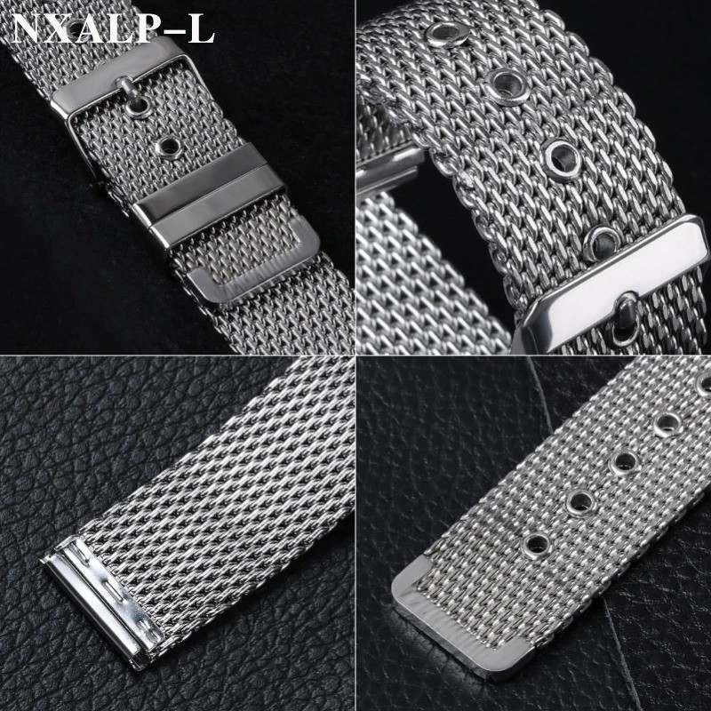 Milanese Stainless Steel Watch Strap Men’s Quality Mesh Metal Band 18 20 22 24mm