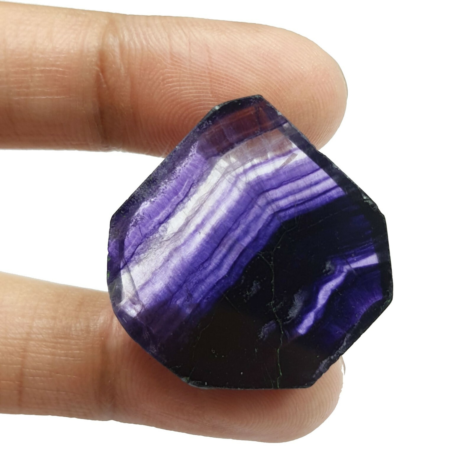 58.85Ct Natural Outstanding Bi Color Purple Fluorite Fancy Carved Loose Gemstone