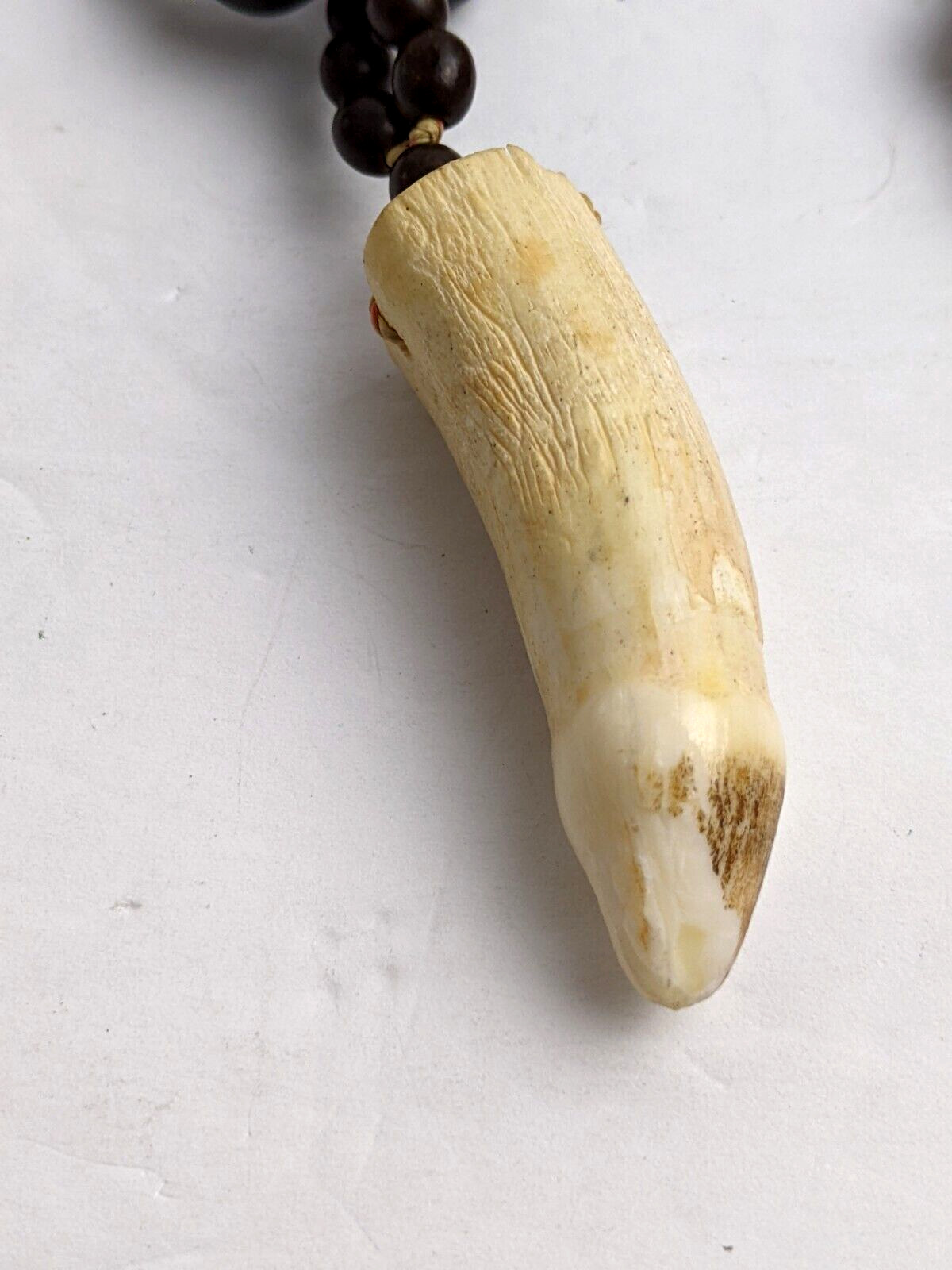 3 Vtg South American Tribal Necklaces Penis Bone Jaw Bone, Seeds, Bamboo, Nuts