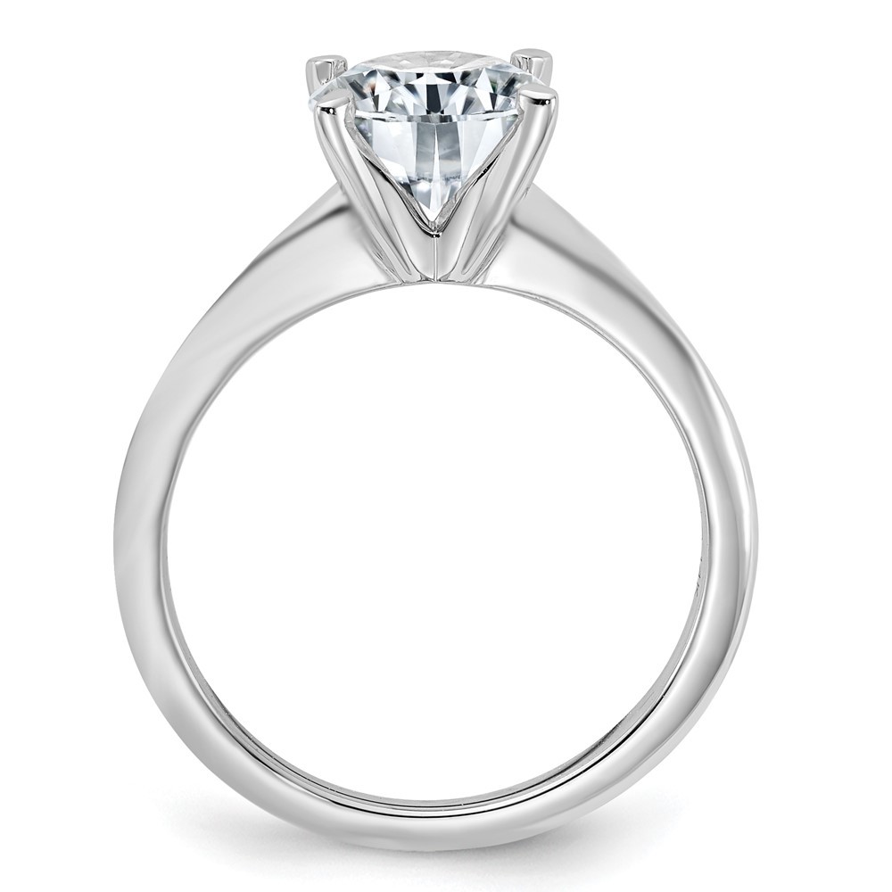 14k White Gold Round Cut Moissanite Solitaire Engagement Ring Size 6