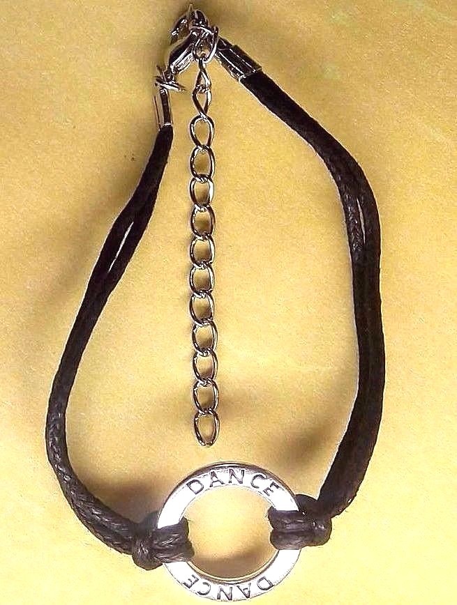 BRACELET DANCE 7″ – 9″ Adjustable Metal Chain Black Silver Fashion Jewelry NEW