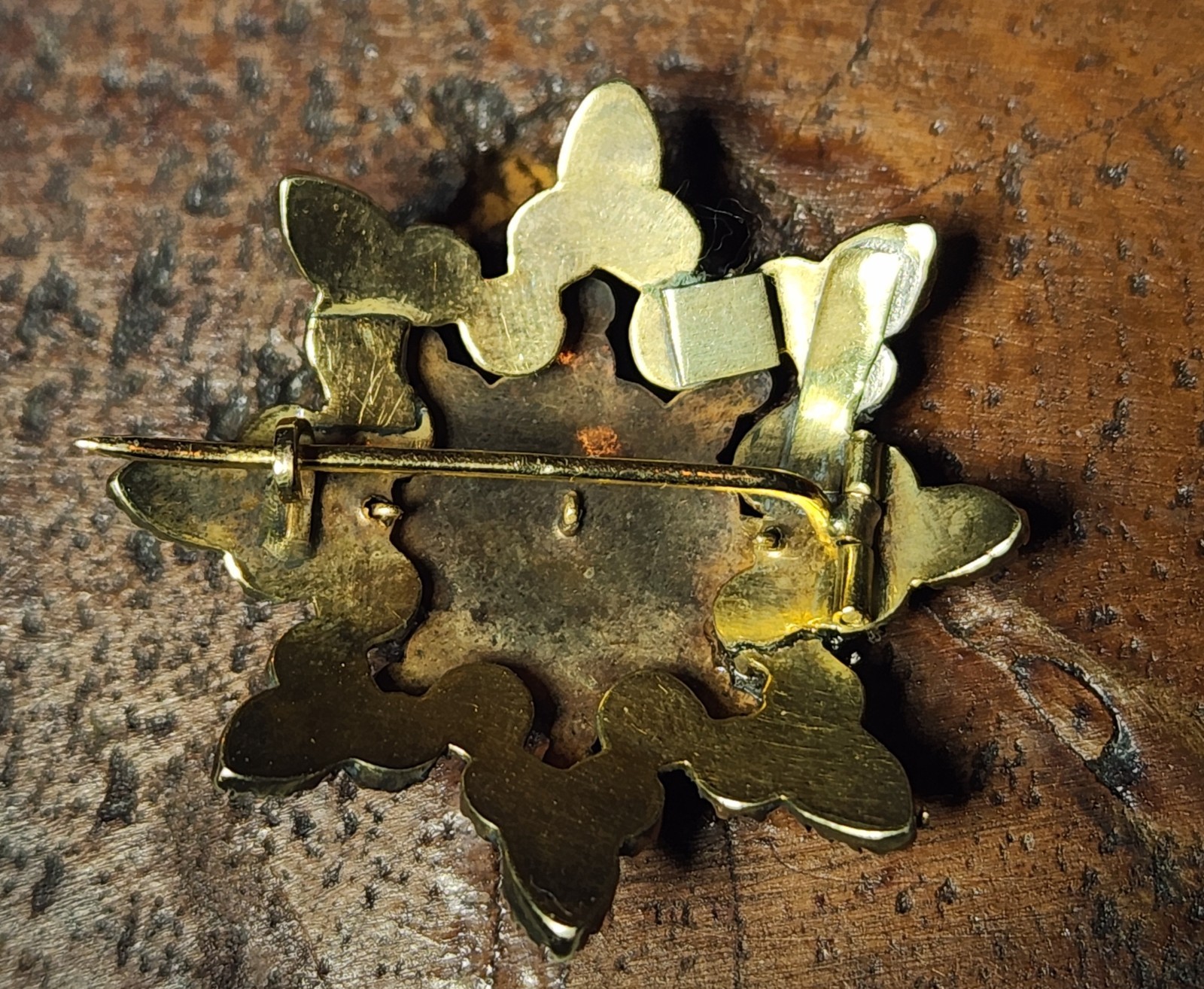 Garnet Brooch Pin Star Layered C Clasp Gold Filled (Loose Pin) Antique Germany