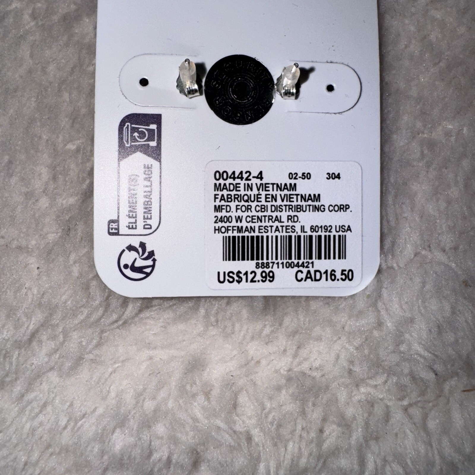 1 Pair Of Claire’s Sterling Silver Post Cute Dog Pierced Earrings New $20