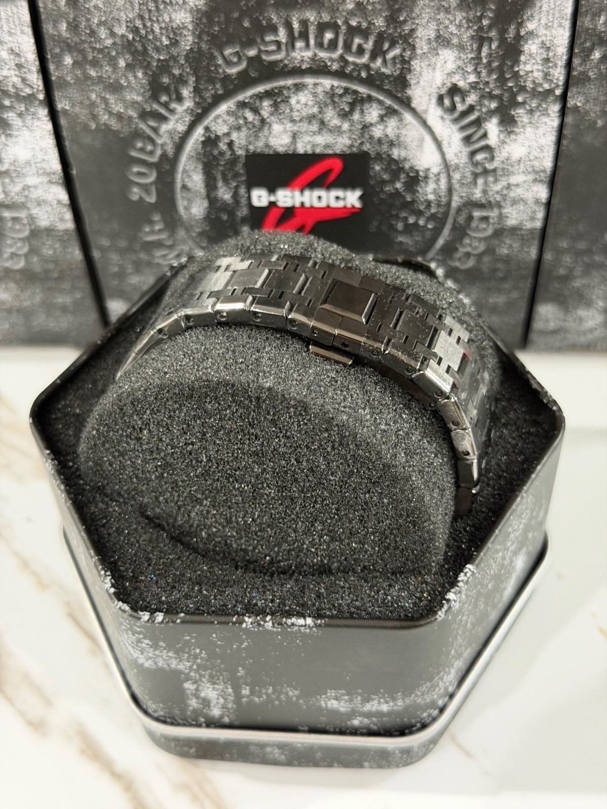 Casio GA-2100 G-Shock Watch – Sandblasted Metal Case Mod – Black Dial