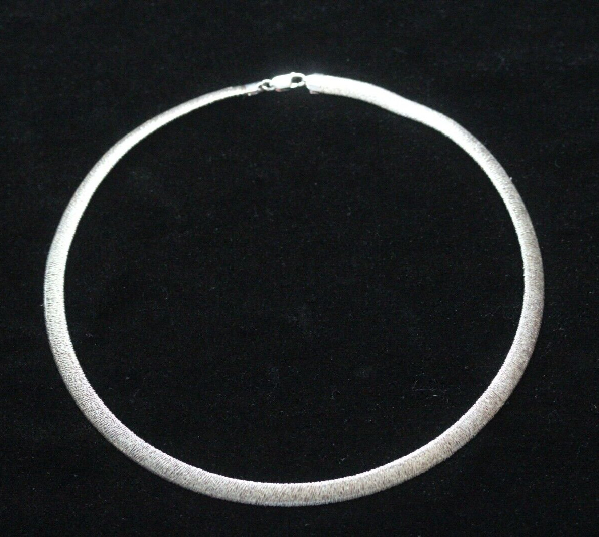 Vintage Milor Italy 925 Sterling Silver Omega Style Wire Wrapped Necklace 21 1/2