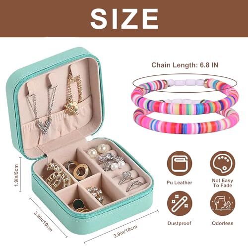 Small Jewelry Box Birthday Gift for Girl,Cute Small Halloween Travel Blue