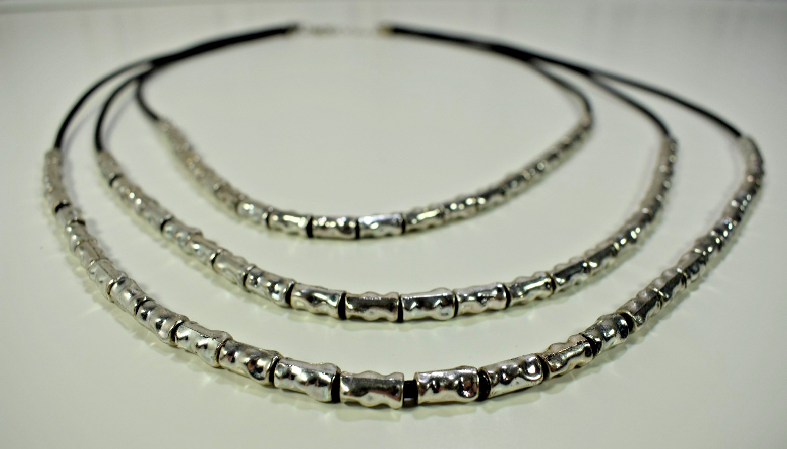 Scooter Bijoux – Women’s Eva Multi-String Necklace In Cord And Silver