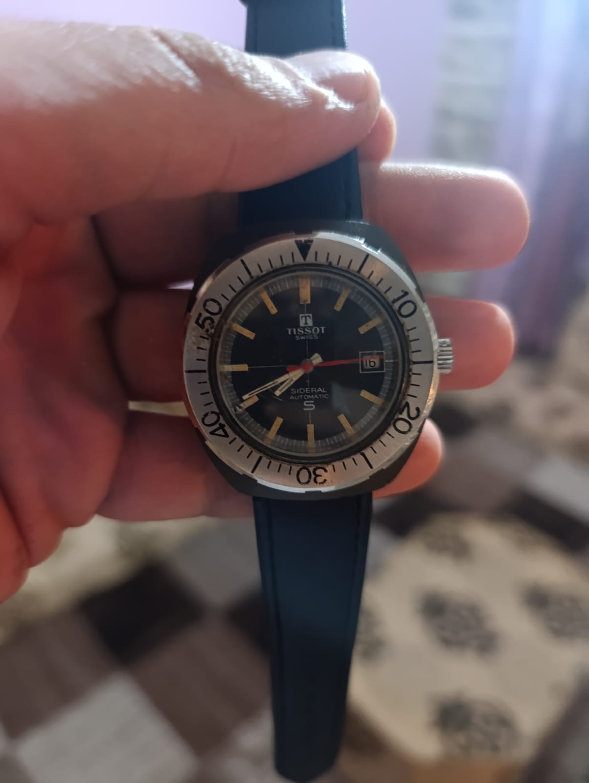 1975 Vintage Tissot Sideral S Automatic Special Dive Watch Fiberglass Working