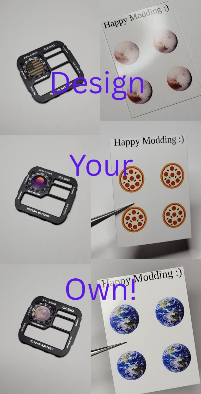 Custom Casio AE-1200 Mod Decals *Design Your Own!*