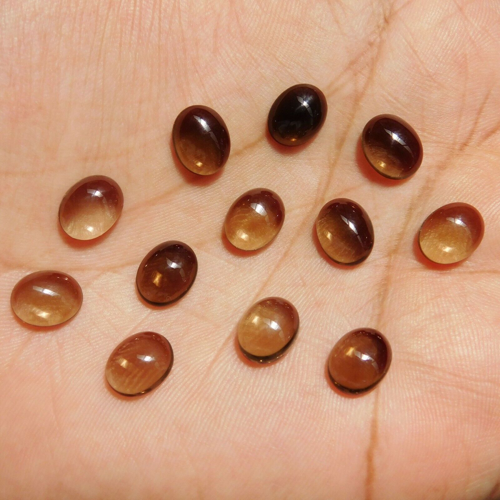 Natural Smoky Quartz Oval 3×5 mm to 15×20 mm Cabochon Loose Gemstone Lot