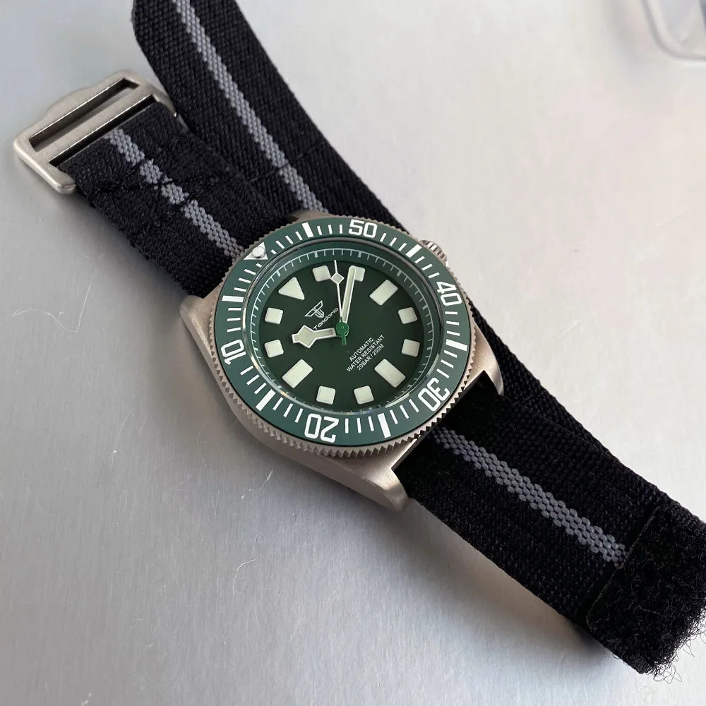 Tandorio 42mm Titanium Tactical Frog Dive Watch NH35/PT5000 Sapphire 20ATM Men