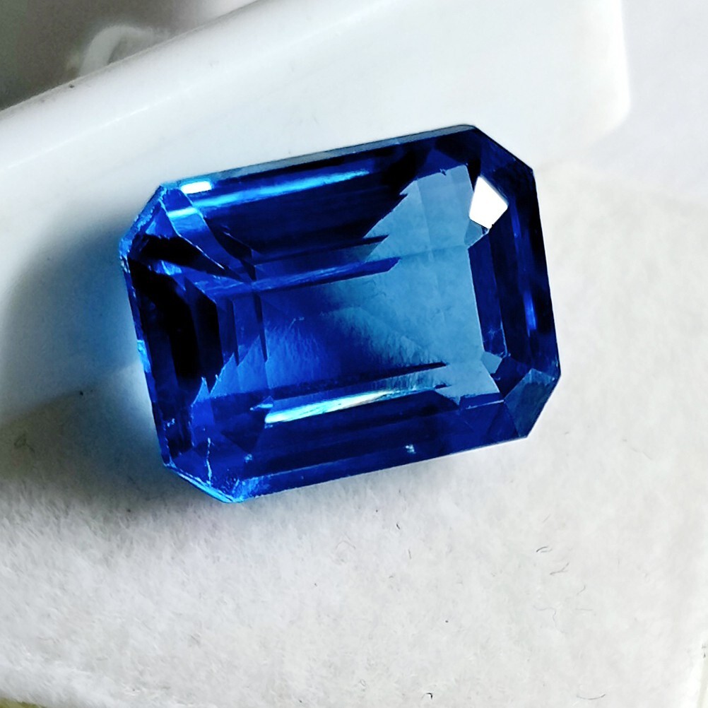 Natural Blue Aquamarine Emerald Cut Certified 10-12 Ct Stunning Loose Gemstone