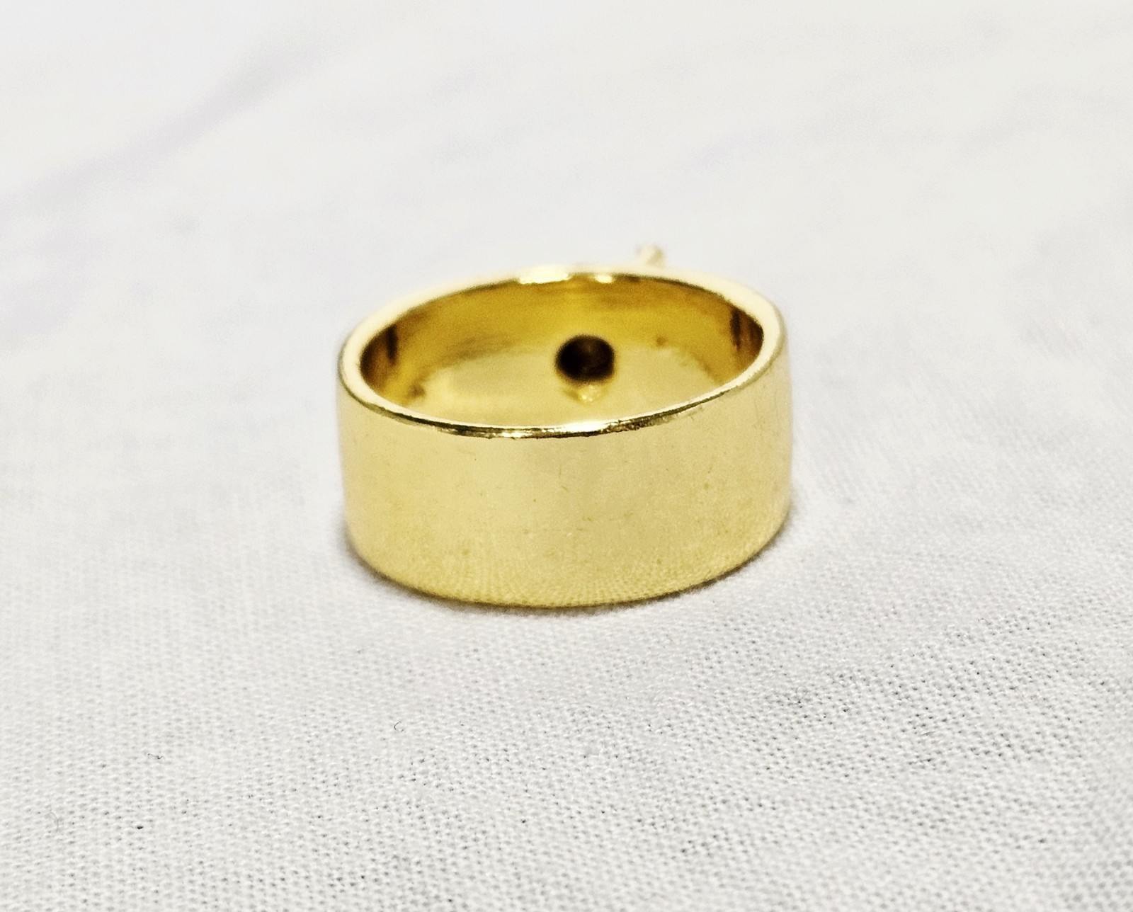 Gold Tone 2 Pc Ring Set Clear Crystal Wide Band Ring Band Ring Size 10 J15-3630