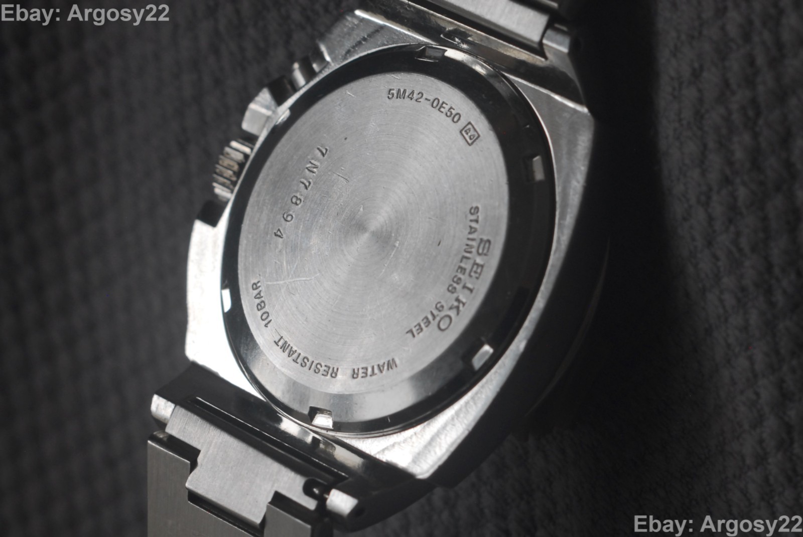 Seiko Kinetic SUS, 5M42 0E50, SCFW005, Silver dial, Restored
