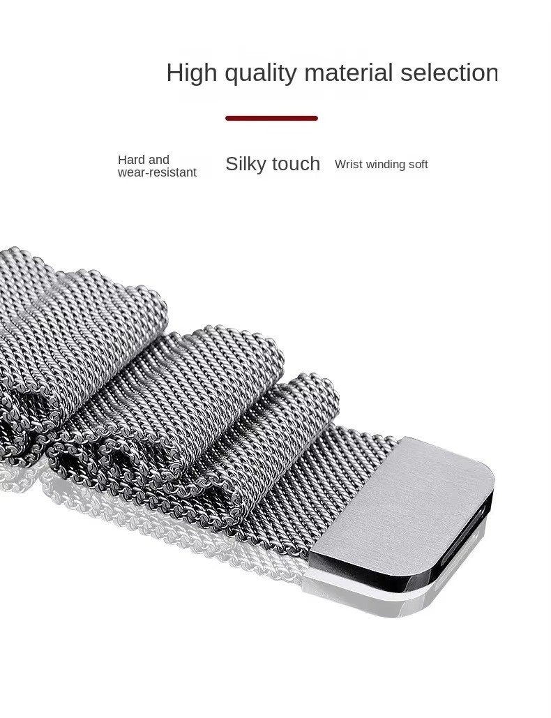 18mm 20mm 22mm Quick Fit Milanese Loop Bracelet Stainless Steel Watch Band Strap