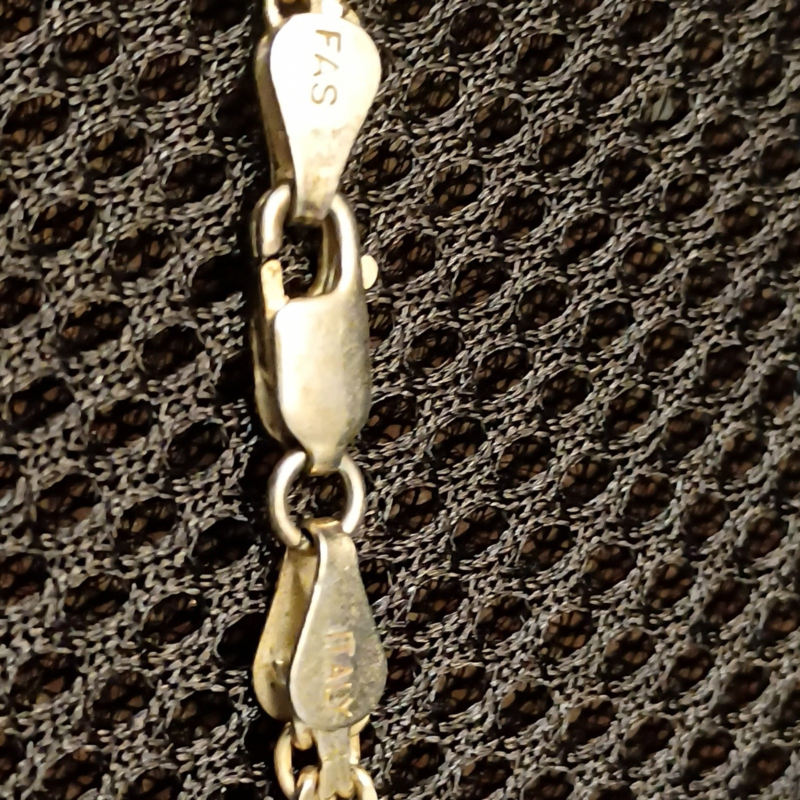925 FAS Italy Gold Tone Sterling Silver Heart Pendant Necklace