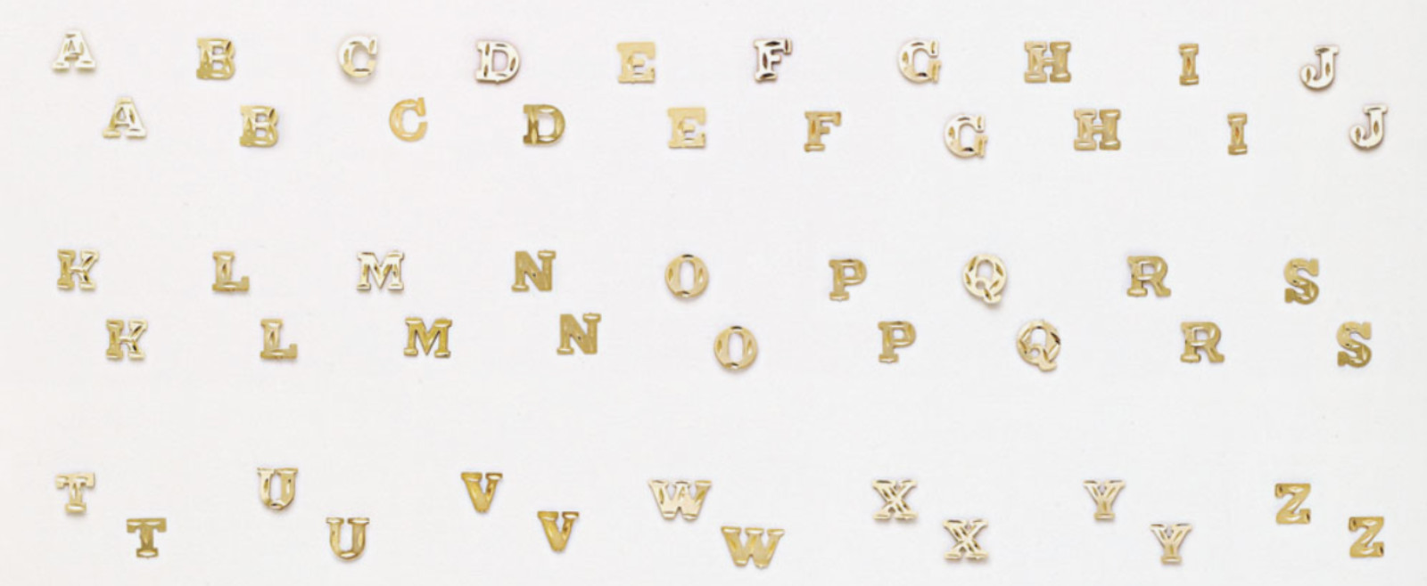 New 14k Real Yellow Gold Initial Letters Stud Earrings For Women Kids Baby Girls