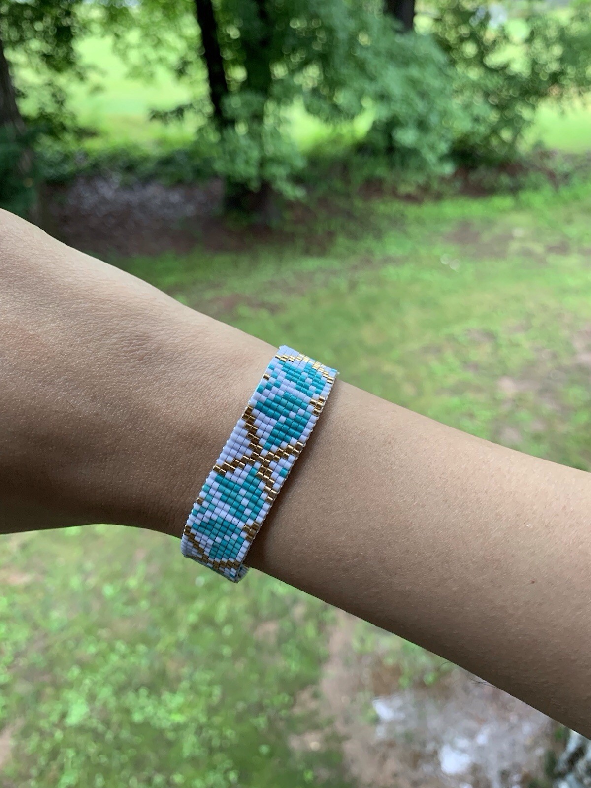 Multicolor Beaded Bracelet | Toggle Clasp | Star Dangle Charm | Adjustable