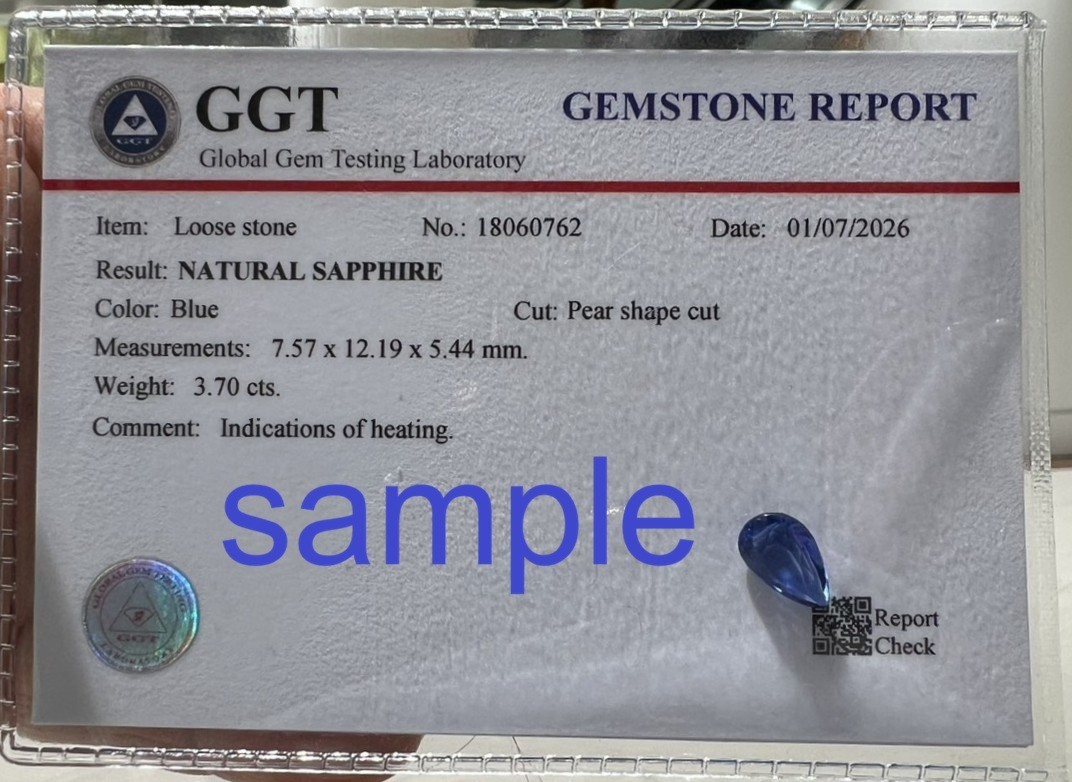 Natural Blue Sapphire 1.84 Carat. Normal Heated Oval Step Cut