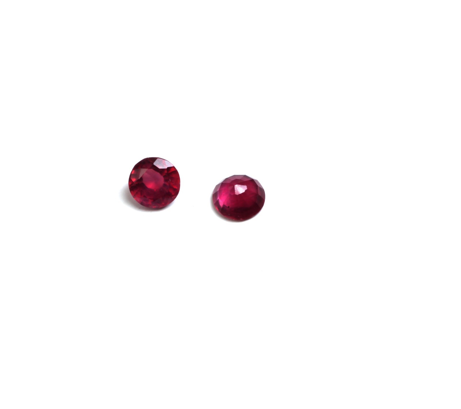 AAA Loose Gemstone Glass Filled Ruby Cut Round Faceted For Making All Jewelry