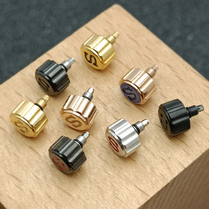 Silver Gold Black S Watch Crown Watch Parts Replacement crown for