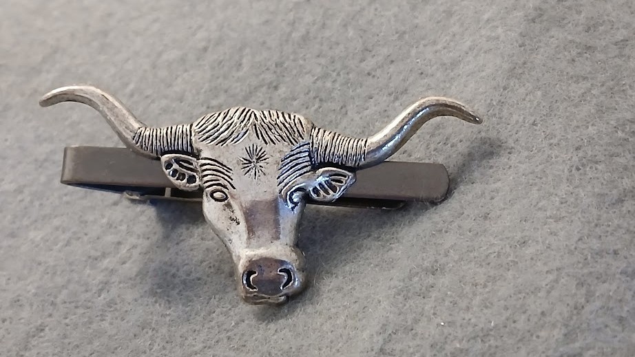 Vintae Style Bull Tie Clip Clasp Bar Great Gift Birthday Every Day