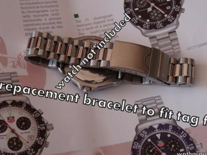 Stainless Steel bracelet to fit tag heuer vintage f1 formula one 18mm