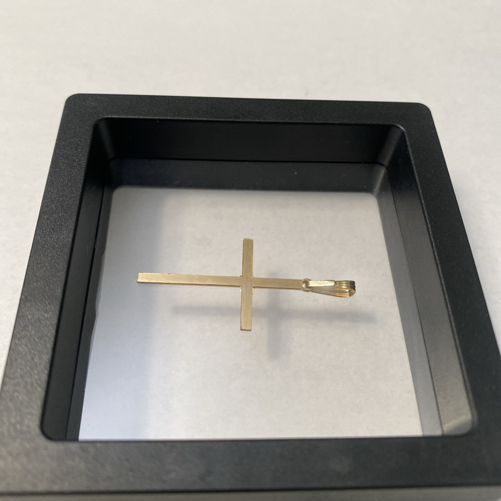 Real Solid 1/20 14K Yellow Gold Cross Crucifix Religious Pendant Necklace in mm
