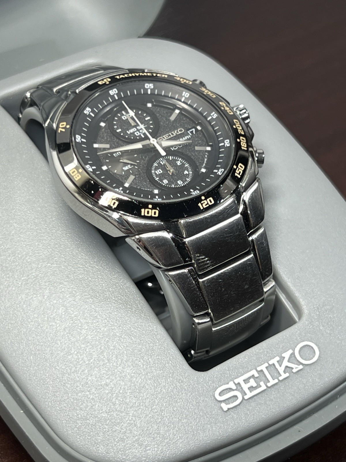 SEIKO Speed Racer Chrono SND703P Men’s Date Quartz Watch 7T92-0HE0 10ATM Ø42mm