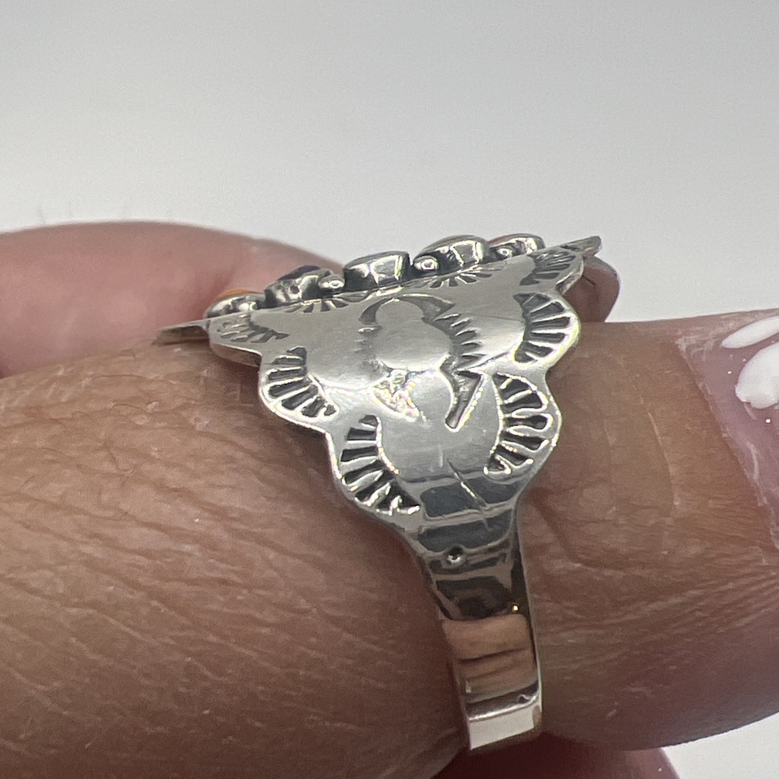 Southwestern T Philippines Multistone Sterling Silver Ring Size 9